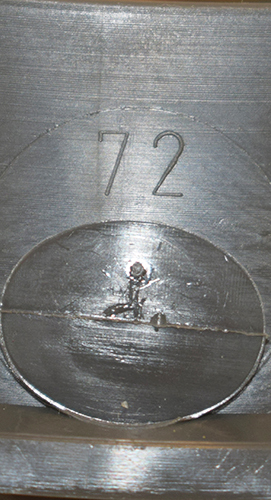 Taille bombe sur armature.