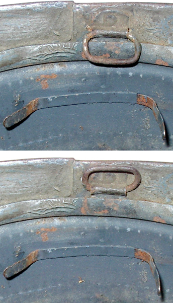 Fixation de la jugulaire sur l'aile, Delmas. Fixation de la jugulaire sur l'aile, Delmas.