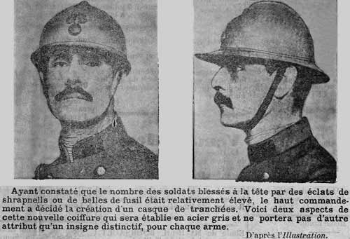 Article sur l'Adrian modèle 15. Article sur l'Adrian modèle 15.