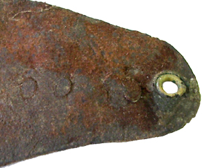 Matricule estampé. Matricule estampé.