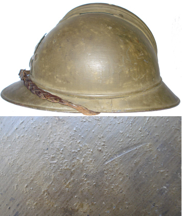 Peinture manuelle kaki (années 30). Peinture manuelle kaki (années 30).