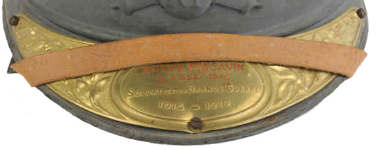 Plaque de la grande guerre. Plaque de la grande guerre.