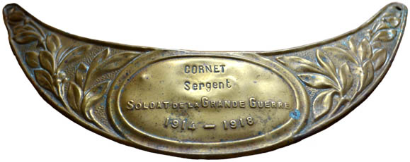 Plaque de la grande guerre. Plaque de la grande guerre.