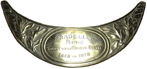 Plaque de la grande guerre. Plaque de la grande guerre.