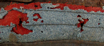 Panachage de 2 draps, garance et bleu horizon. Panachage de 2 draps, garance et bleu horizon.