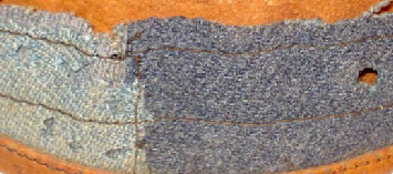 Panachage de 2 draps bleu horizon différents. Panachage de 2 draps bleu horizon différents.