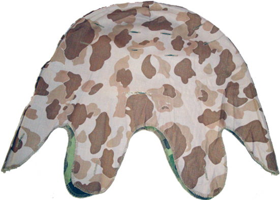 Vue à plat - revers (plage). Vue à plat - revers (plage).