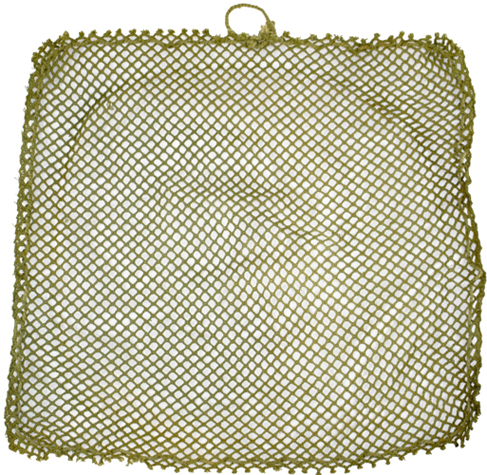 Filet petite maille, vue à plat.