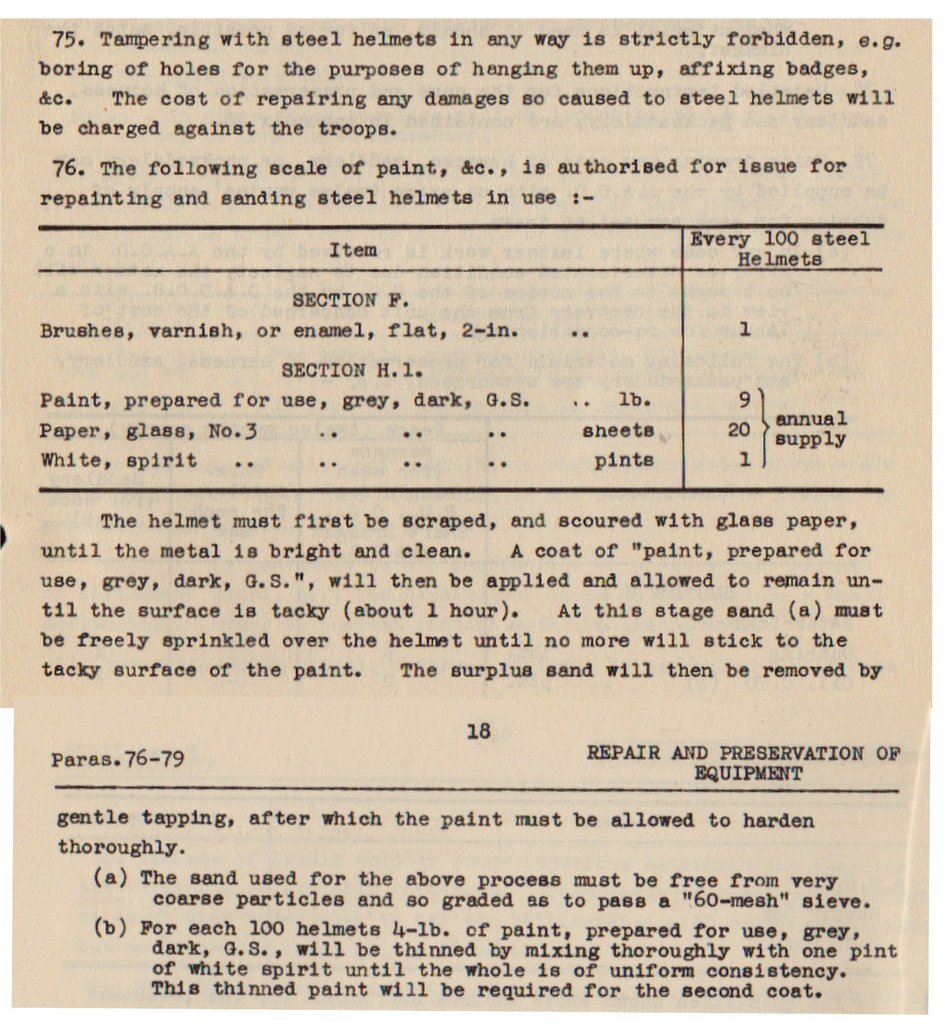 Instructions de remise en peinture.