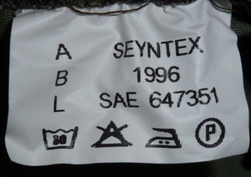 Etiquette fabricant. Etiquette fabricant.