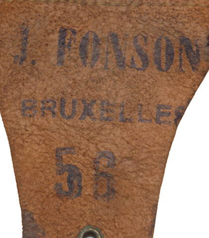 Marquage : J.FONSON Bruxelles 56. Marquage : J.FONSON Bruxelles 56.