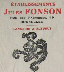 Entête document établissement Jules FONSON. Entête document établissement Jules FONSON.
