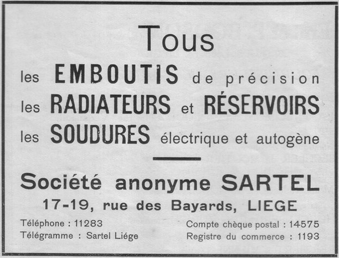 Prospectus SARTEL. Prospectus SARTEL.