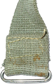 Boucle fixe, avec couture carrée.