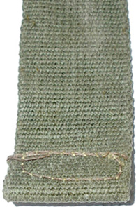 Extrémité libre, couture carrée.