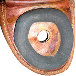 Intérieur du bavolet, boudin en place.