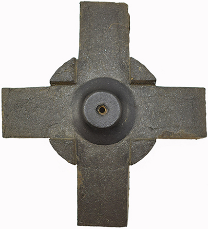 Tampon sommital, envers/revers. Tampon sommital, envers/revers.