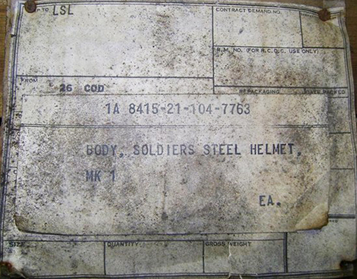 Étiquette conditionnement après-guerre. Étiquette conditionnement après-guerre.