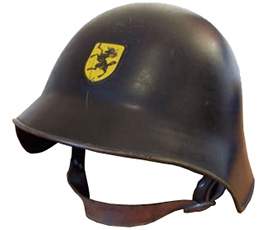 Pompier de Schaffhausen. Casque de pompier.