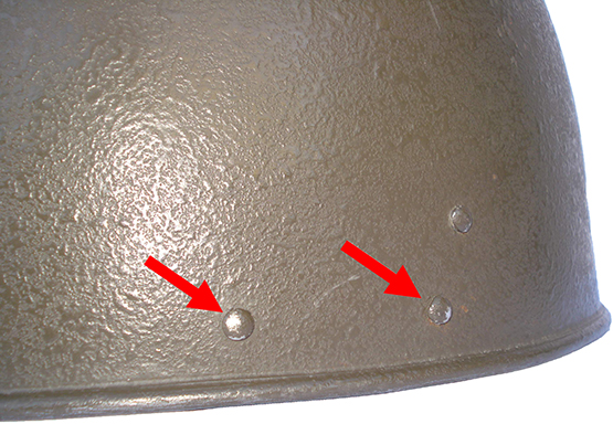 Rivets arrières. Rivets arrières.