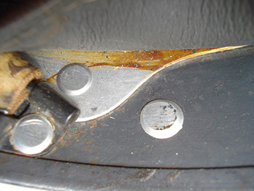 Rivets arrières. Rivets arrières.