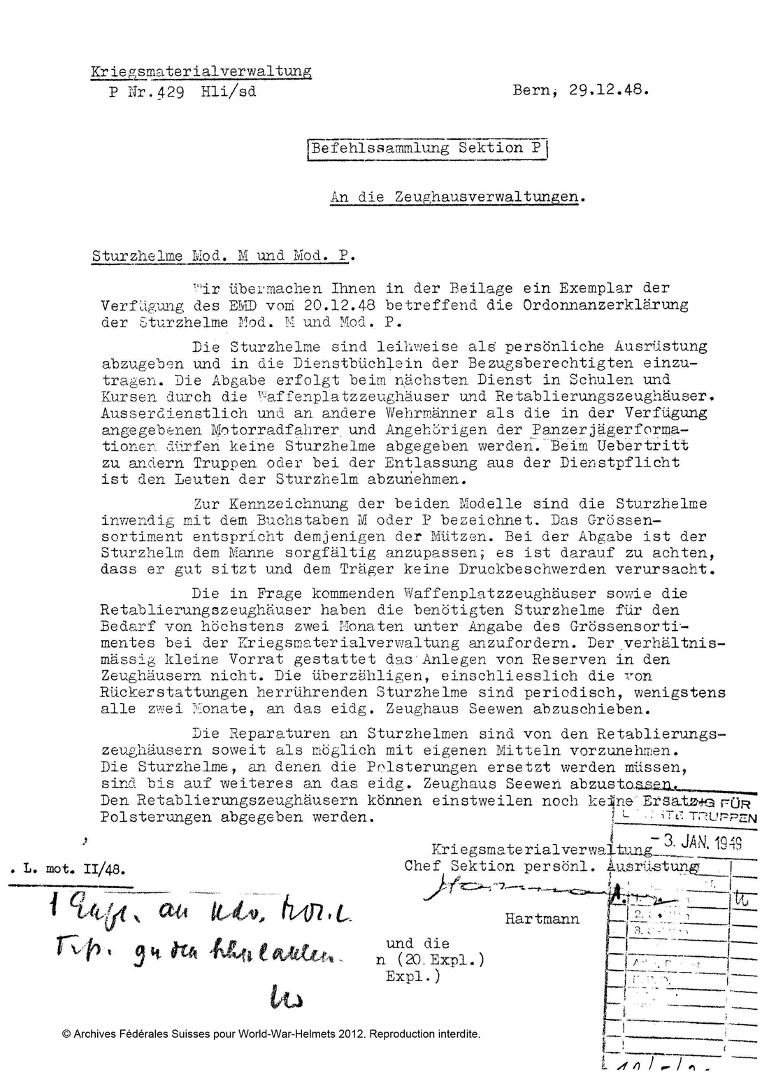 Collection d'ordres aux intendances des arsenaux.