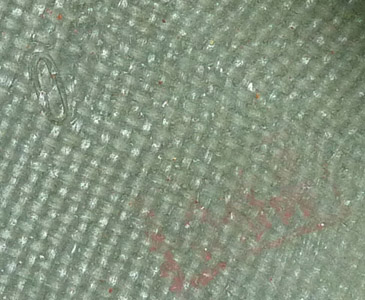 Marquage, tampon rouge (illisible).