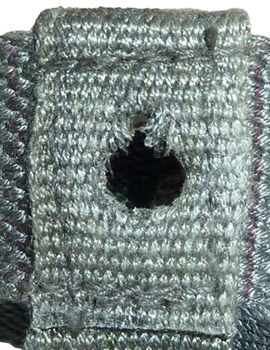 Trou pour le montage de la coiffe.