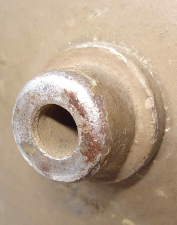 Téton d'aération - support plaque de blindage.