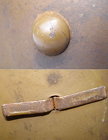 Rivets fendus à tête bombée.