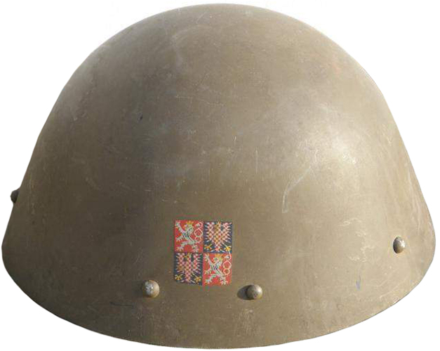 Casque avec insigne aux grandes armes du protectorat de Bohême-Moravie.