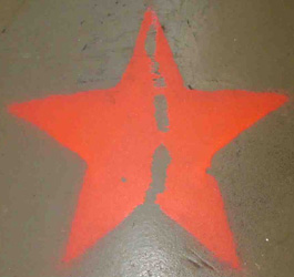 Etoile peinte. Etoile peinte.