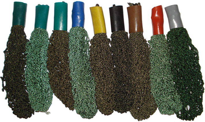 Echantillon de filets neufs de stock.