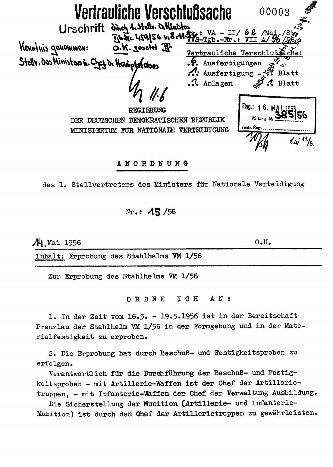 Essai du casque Modell 56.
