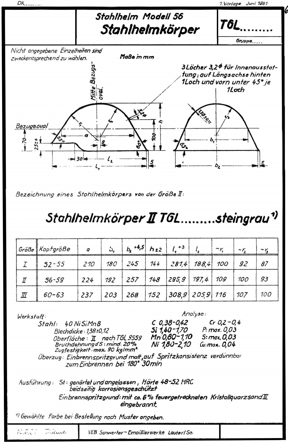 Réglement de fabrication.