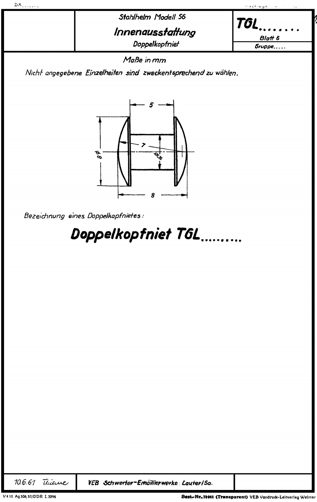 Réglement de fabrication.