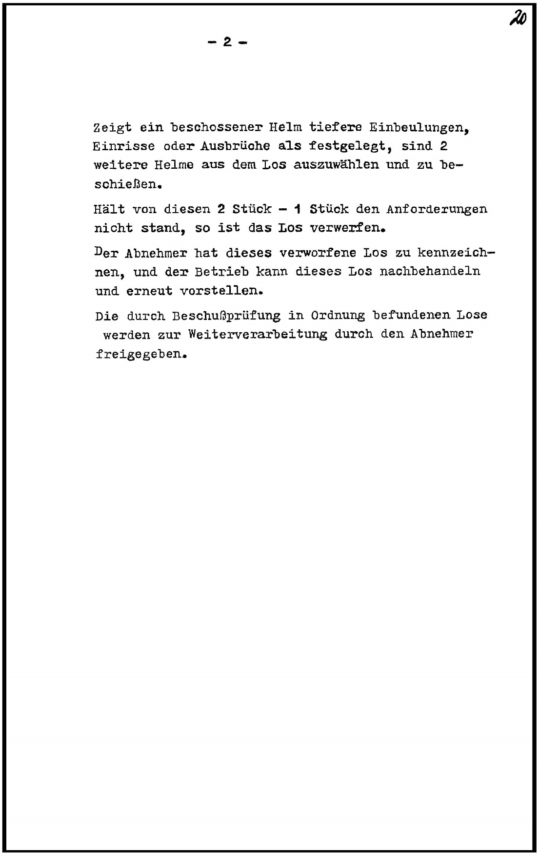 Réglement de fabrication.