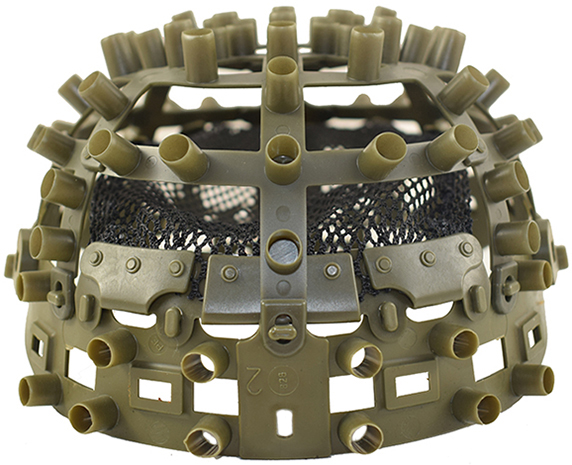 Structure de coiffe, vue avant. Structure de coiffe, vue avant.