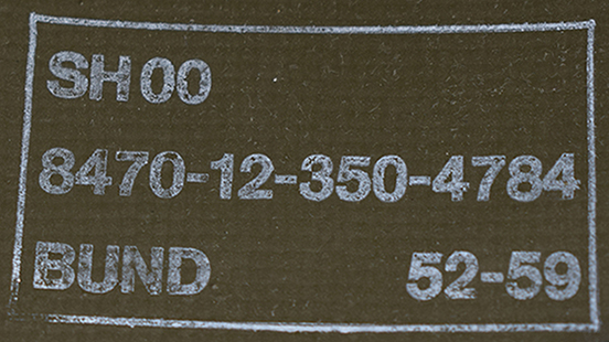 Tampon latéral de nomenclature, fabrication 2000. Tampon latéral de nomenclature, fabrication 2000.