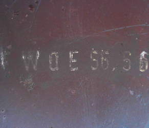 Marquage : fabrication de F.W. Quist &agrave; Esslingen de 1956.