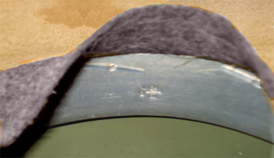 Repliage de la bande de feutre. Repliage de la bande de feutre.