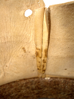 Couture arrière, intérieur. Couture arrière, intérieur.