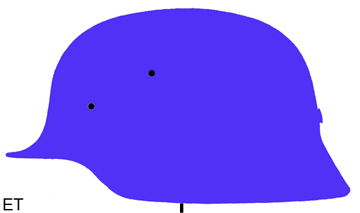 Silhouette de la coque ET, étalon de comparaison. Silhouette de la coque ET, étalon de comparaison.