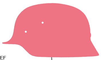 Silhouette de la coque EF. Silhouette de la coque EF.