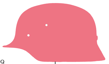 Silhouette de la coque Q. Silhouette de la coque Q.