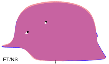 Superposition ET/NS en position posé à plat. Superposition ET/NS en position posé à plat.