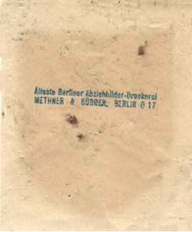 Carte-support Methner & Bürger. Carte-support Methner & Bürger.