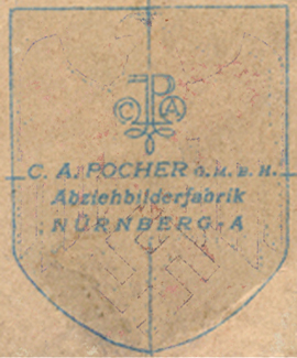 Carte-support C A Pocher. Carte-support C A Pocher.