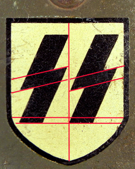 Construction de l'insigne ET (runes type 2). Construction de l'insigne ET (runes type 2).