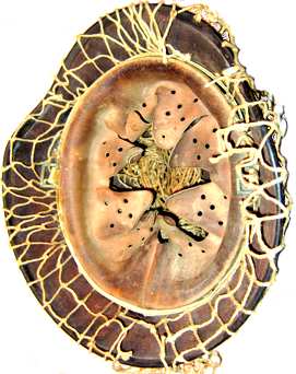 Filet de prise agrémenté de toile de jute. Filet de prise agrémenté de toile de jute.